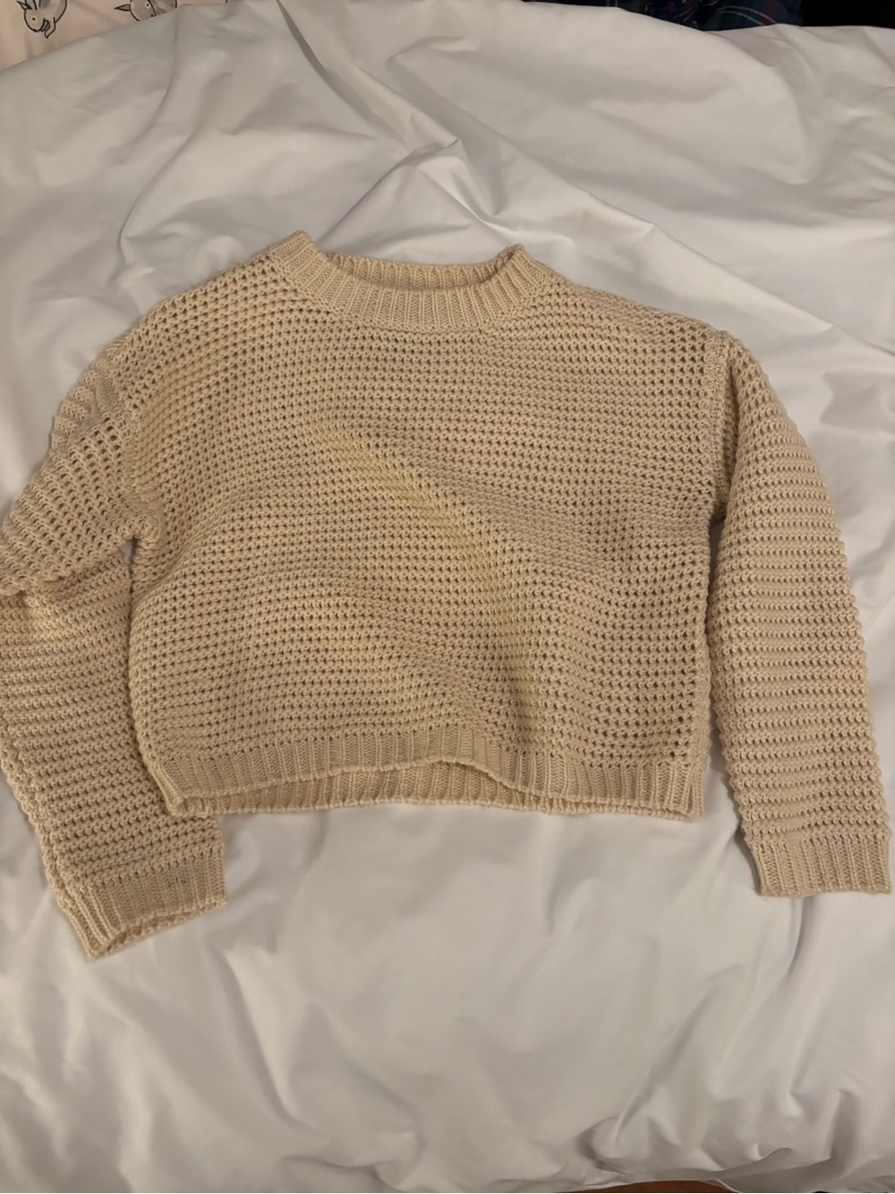 Cream Chunky Knit Sweater - Women